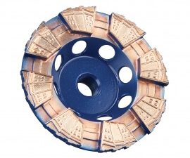 5 x 5/8-11 in. clipper charger ihd single row diamond cup wheel - 70184601765