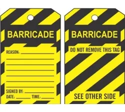 General barricade tags - TB-154