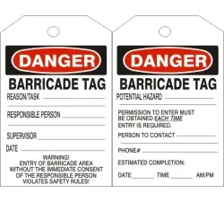 Danger barricade tags - LT-182