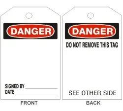 Danger blank tags - back 1 - VT-101-1