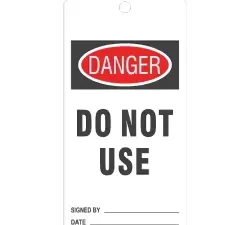 Danger do not use tags - VT-151