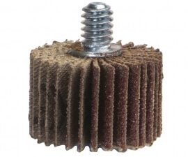 1 x 1 x 1/4 - 20 in. metal mini flap wheel p80 grit r207 ao - 63642502629