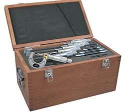 Asimeto 7101827 6-12" 6pc 0.0001" outside micrometer set - 7101827