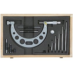 Asimeto 7111061 0-6" x 0.001" interchangeable anvil outside micrometer set - 7111061