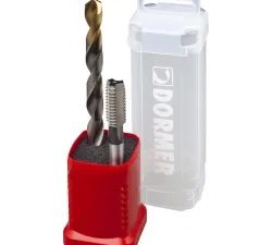 Dormer 2 piece hand tap-drill set of solid taps made for threading - 7410824