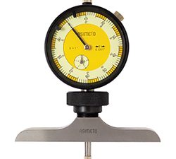 Asimeto 7473043 0-4" interchangeable rod type dial depth gauge - 7473043