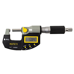Asimeto 7105025 1-2" x 0.00005" ip65 digital outside micrometer with spc output - 7105025