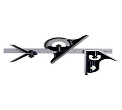 Asimeto 7490208 4pc 12"/300mm Combination Square Set - 7490208