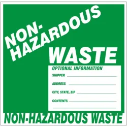 Non-hazardous waste optional information  shipper address city - HW-96924