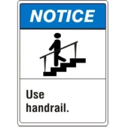 Use handrail with picto - notice sign - AN-4421