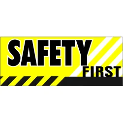 Safety first - reinforced white vinyl with 10 grommet tabs - SBL-419