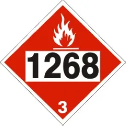 1268 petroleum distillates n.o.s. - class 3 placard - DOT-12689