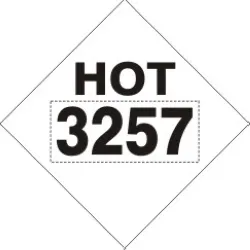 3257 hot asphalt - class 9 placard - DOT-32579