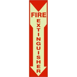 Fire extinguisher glow on down arrow - GL-26314