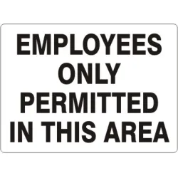 Employees only permitted in this area - G-165821