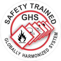 Ghs safety trained - helmet / hard hat markers - HM-GHS