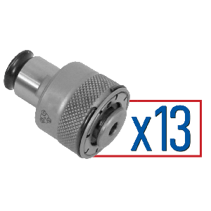 Size 2 clutch tap collet set - 13 pcs. - 31/2-SET