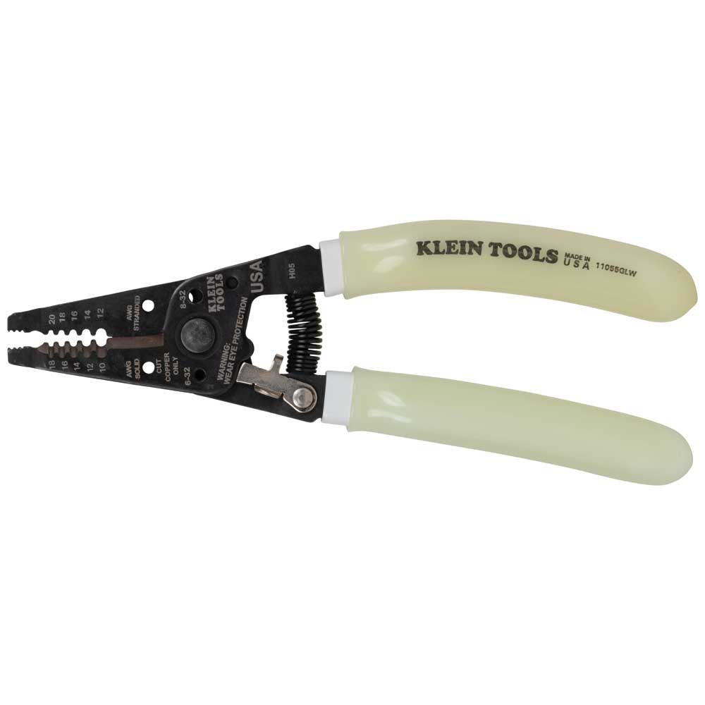 High-Visibility Klein-Kurve® Wire Stripper / Cutter - KLE 11055GLW