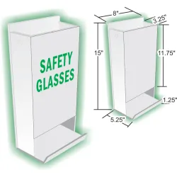 Acrylic safety glasses dispenser - ACRY-SG