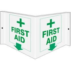 First aid with cross - projecting wall sign - PWS-5