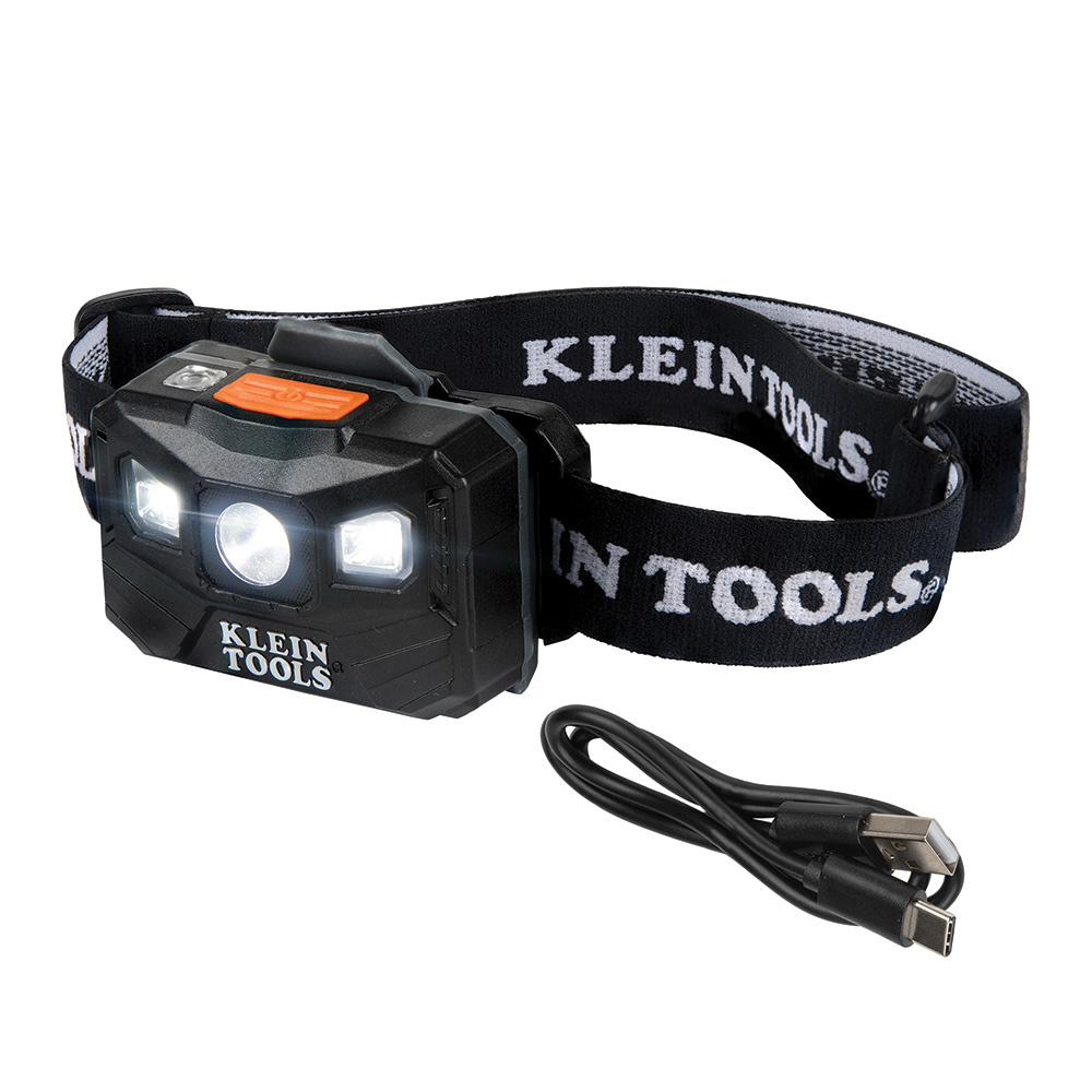 Rechargeable Headlamp with Fabric Strap, 400 Lumens, All-Day Runtime - KLE 56048