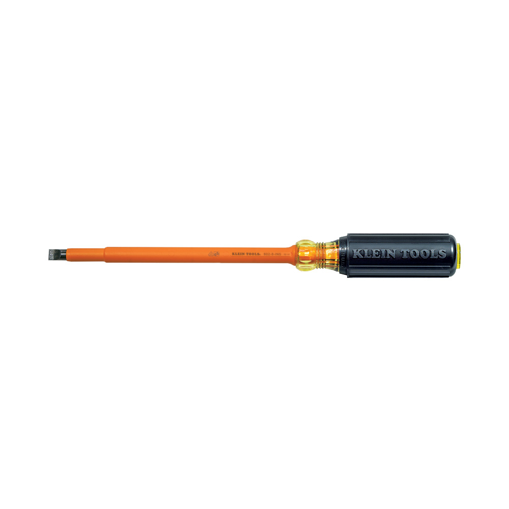 Insulated Screwdriver, 3/8-Inch Cabinet, 8-Inch Round Shank - KLE 602-8-INS
