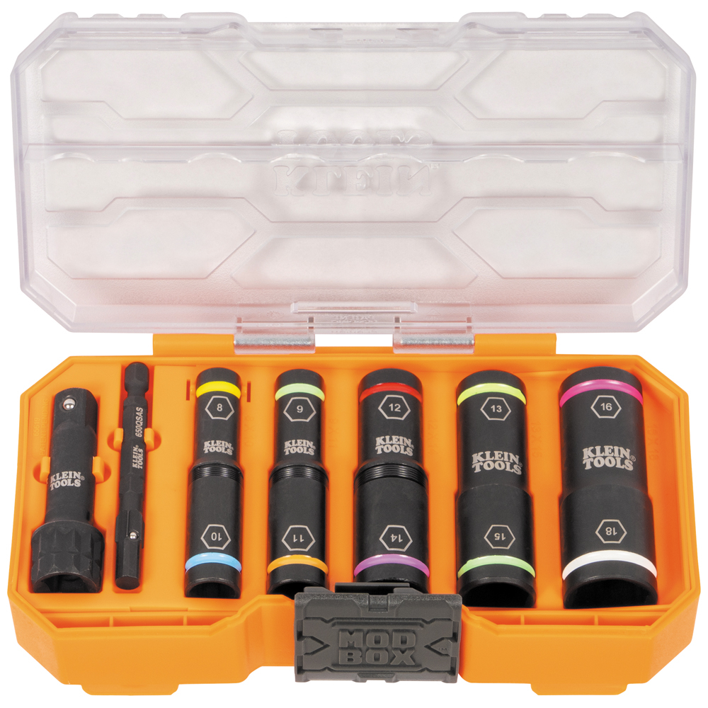 KNECT™ Flip-10 Heavy Duty Flip Impact Socket Set, Metric, 8-Piece - KLE 65619