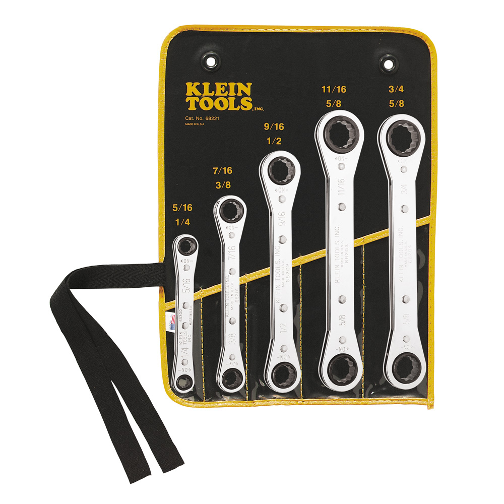 Ratcheting Box Wrench Set, 5-Piece - KLE 68221