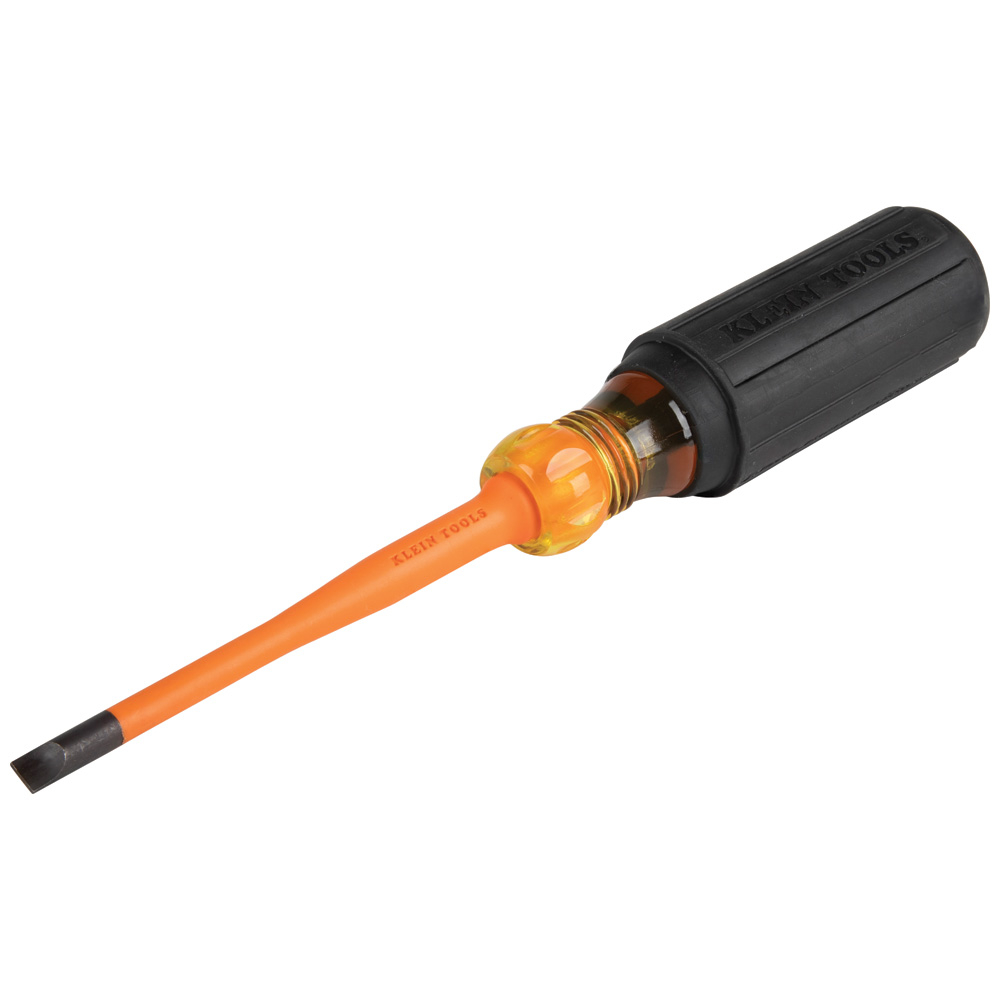 Slim-Tip Insulated Screwdriver, 1/4-Inch Cabinet, 4-Inch Round Shank - KLE 6924INS