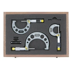 Asimeto 7101637 0-3" x 0.0001" 3pc outside micrometer set - 7101637