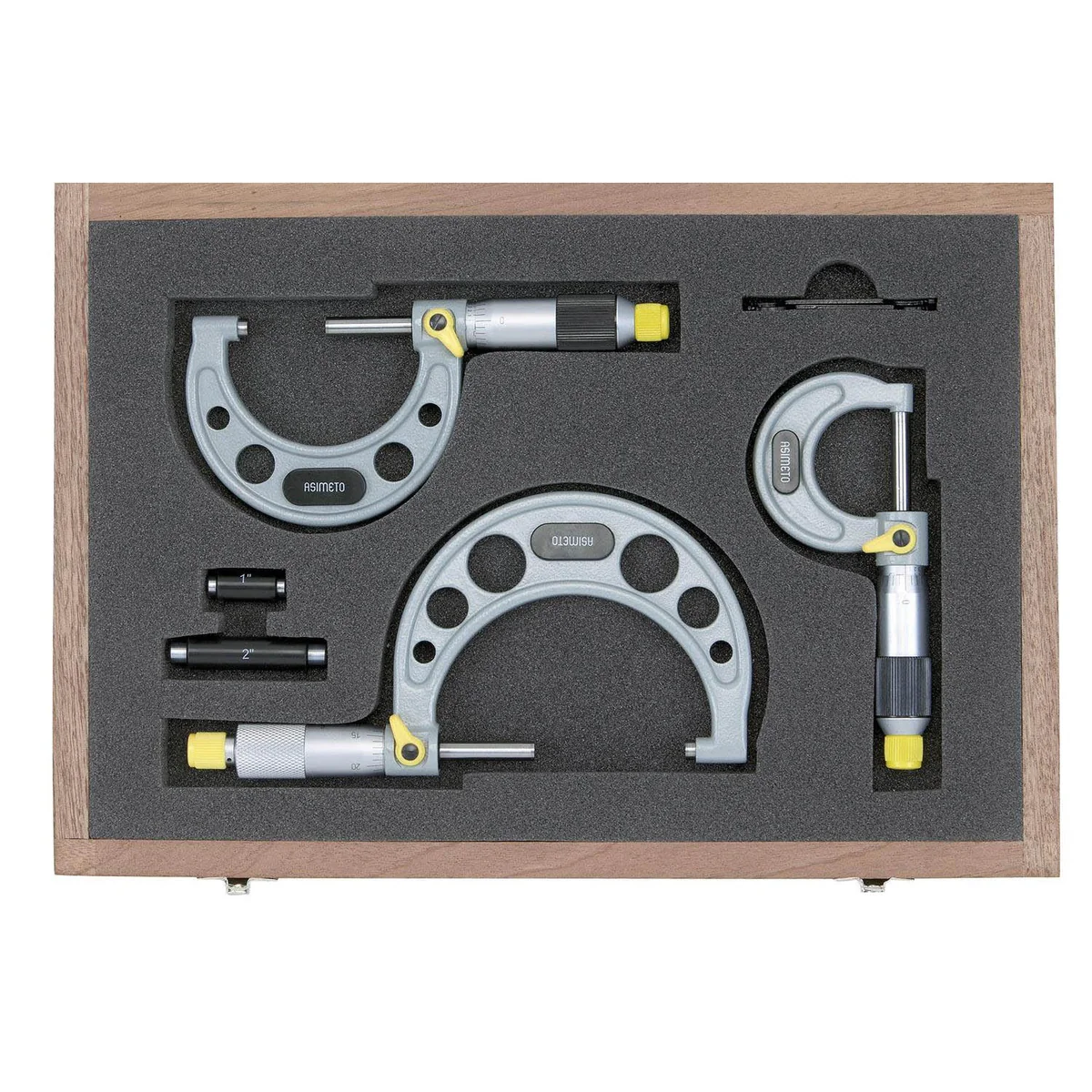Asimeto 7101637 0-3" x 0.0001" 3pc outside micrometer set - 7101637