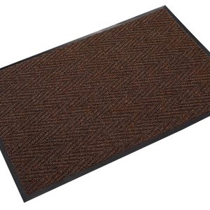 Chevron 3' Custom Brown Scraper/Wiper Mat - CNR0036BRC