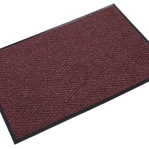Chevron 3'x60' Burgundy Scraper/Wiper Mat - CNR0036BU