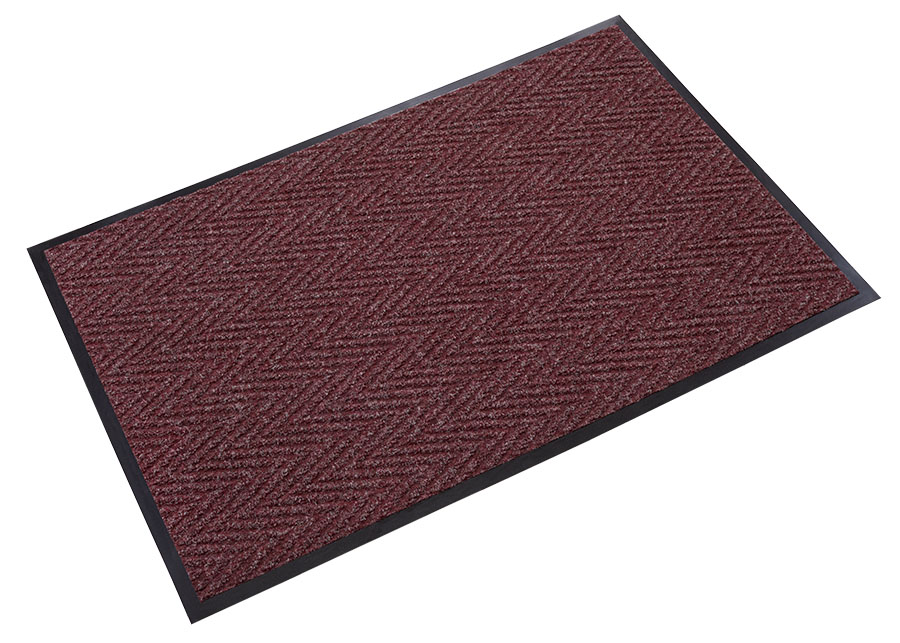 Chevron 3' Custom Burgundy Scraper/Wiper Mat - CNR0036BUC