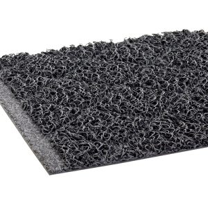 Diamond-Deluxe Duet Medium-Duty Unbacked 3'x5' Crimped Black/Gray Scraper Mat - DX ME35BG