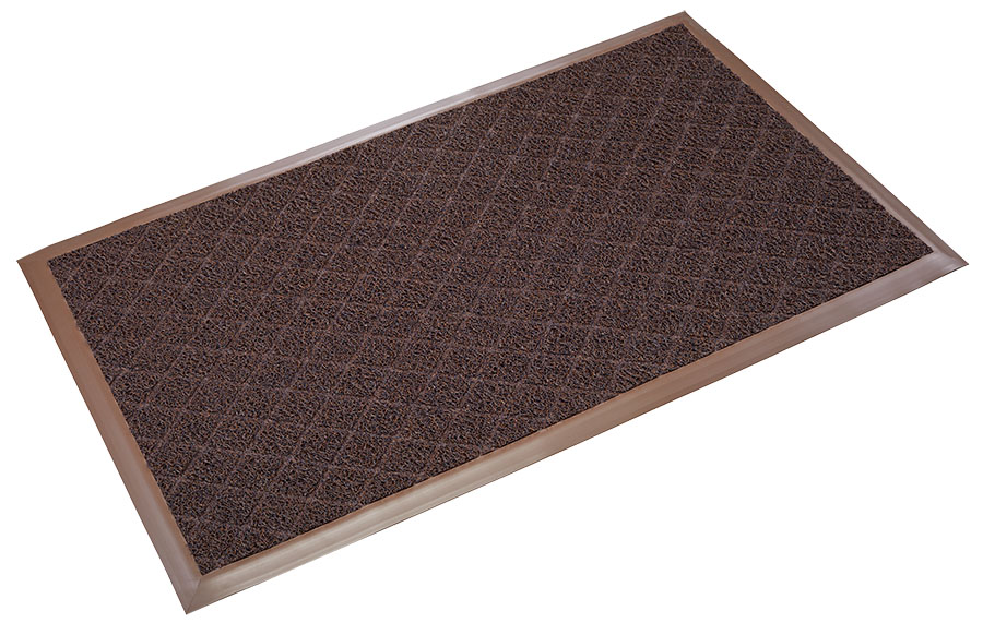 Diamond-Deluxe Duet Medium-Duty Backed 4'x6' Nosed-All Brown/Caramel Scraper Mat - DX MP46BC