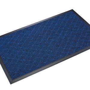 Diamond-Deluxe Duet Medium-Duty Unbacked 3'x20' Black/Blue Scraper Mat - DX MU32BB