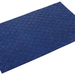 Diamond-Deluxe Duet Medium-Duty Unbacked 4' Custom Black/Blue Scraper Mat - DXRMU48BBC