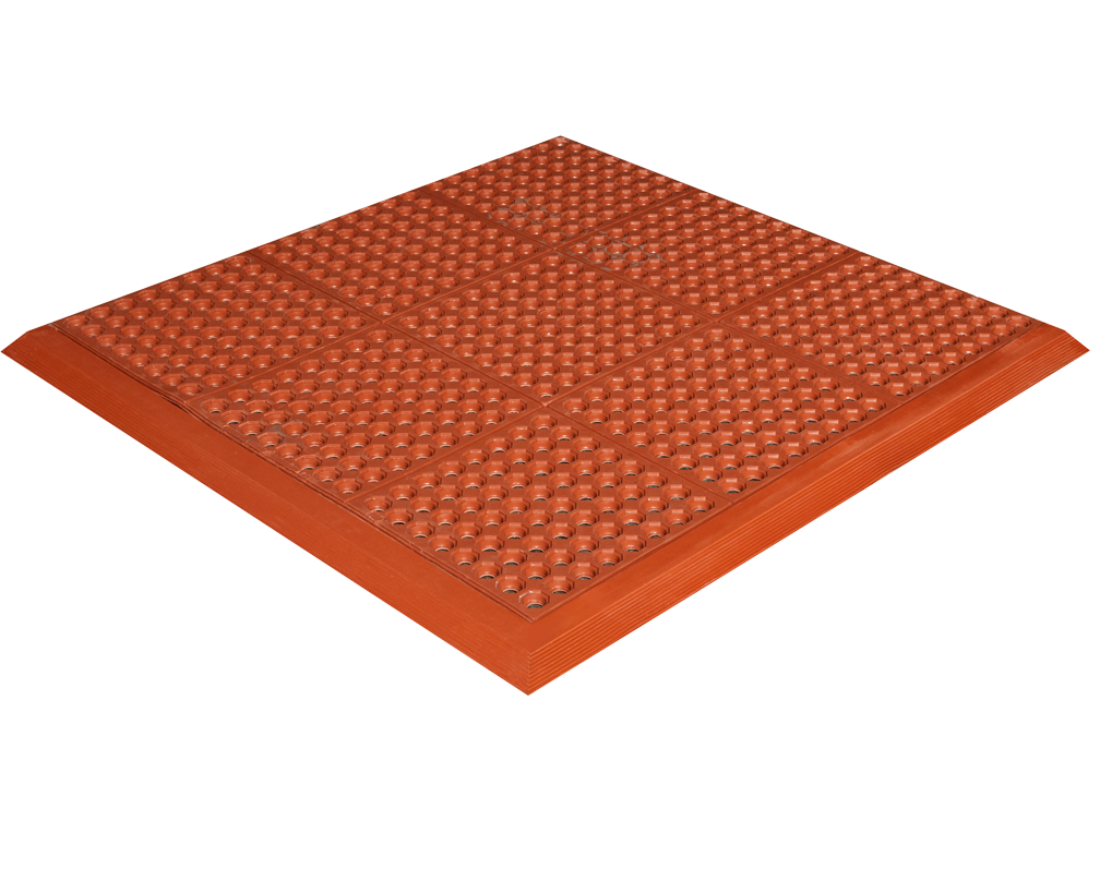 Safety-Step Grease-Resistant 3'x3' Terra Cotta - KM RG33TC
