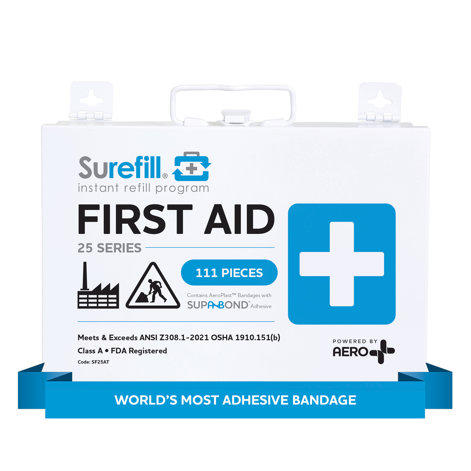 SUREFILL 25 ANSI 2021 A+ First Aid Kit - Metal Case - SF25AT