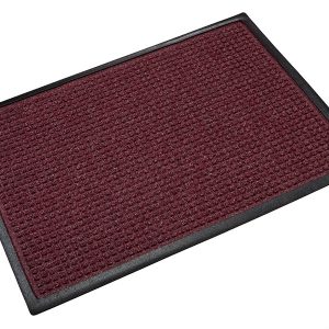 Super-Soaker Rubber-Border 2'x3' Burgundy Scraper/Wiper Mat - SS R023BU