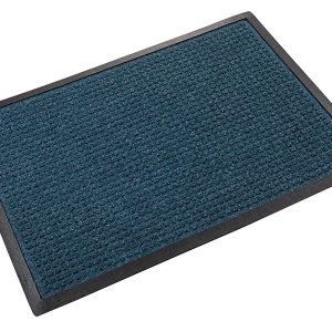 Super-Soaker Rubber-Border 3'x4' Blue Scraper/Wiper Mat - SS R034BL