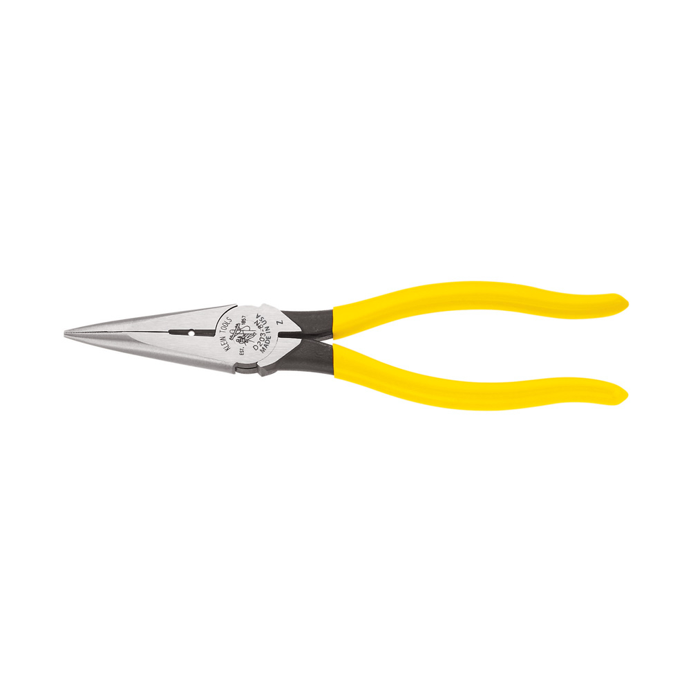 Pliers, Needle Nose Side Cutters with Stripping, 8-Inch - KLE D203-8N