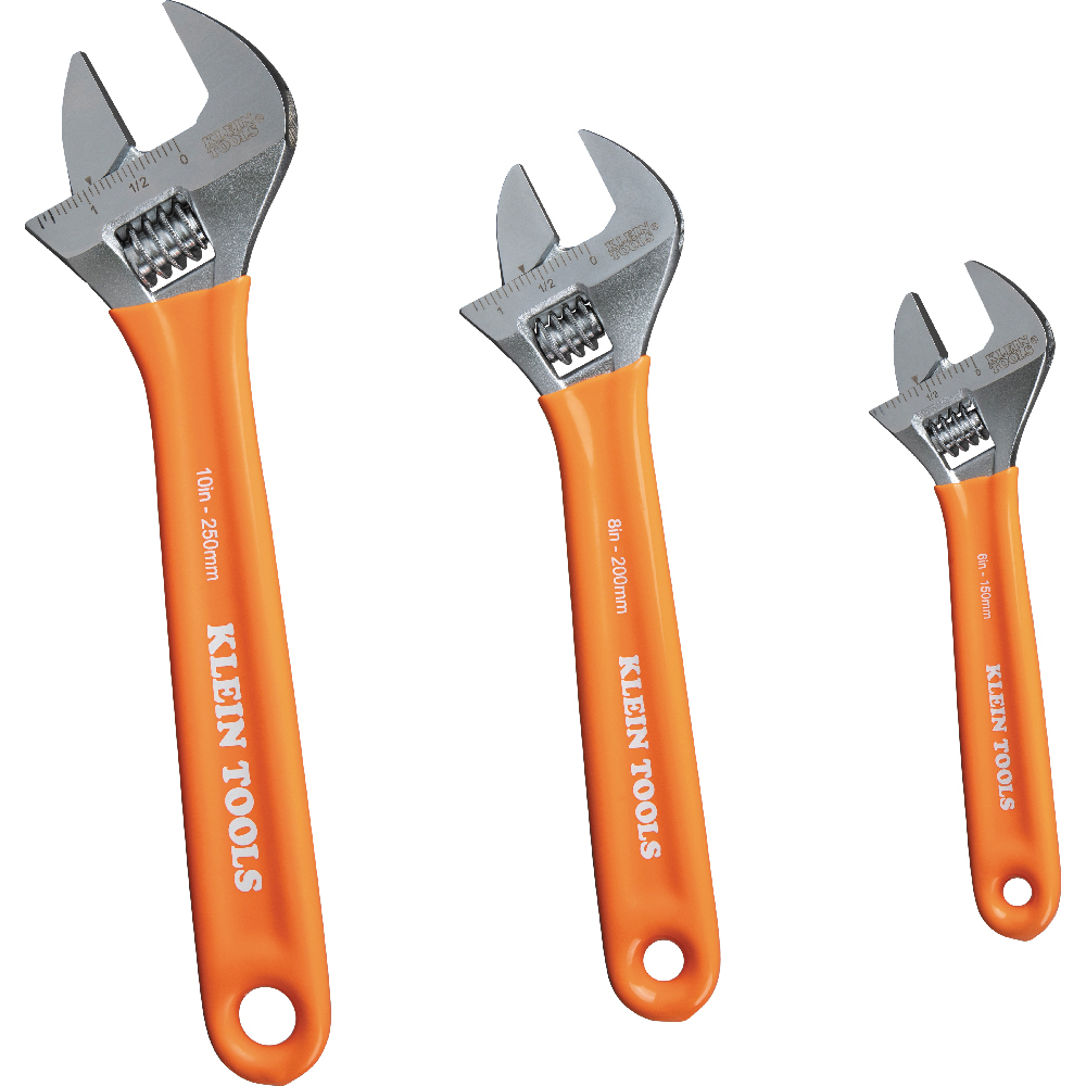 Extra-Capacity Adjustable Wrenches, 3-Piece - KLE D5073