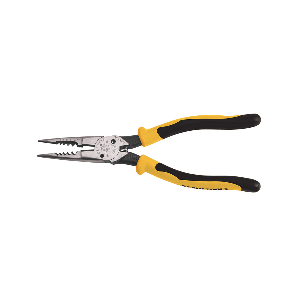 Pliers, All-Purpose Needle Nose, Spring Loaded, Cuts, Strips, 8.5-Inch - KLE J206-8C