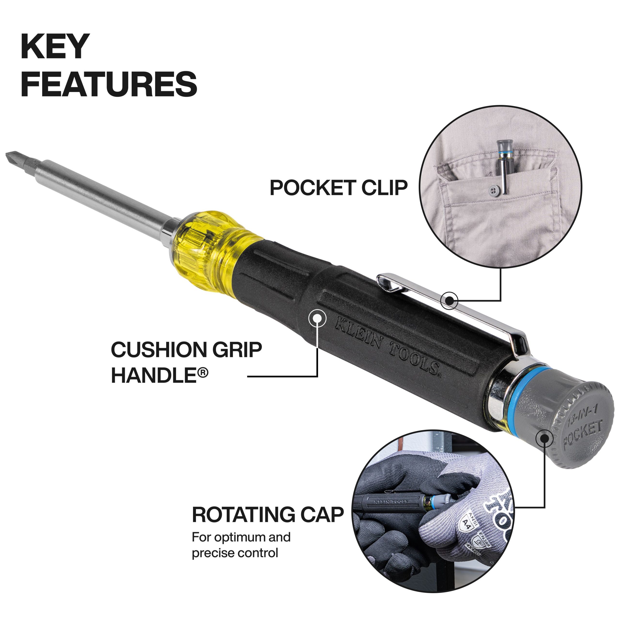 13-in-1 Multi-Bit Pocket Precision Screwdriver - KLE 32611P - Image 3